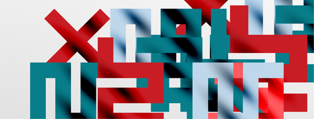 Colorful squares, lines minimal abstract background. Vector Illustration For Wallpaper, Banner, Background, Card, Book Illustration, landing page