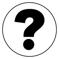Question mark vector silhouette. Question mark icon sign illustration design. Black question mark. Safety Notice Icon editable. Question mark button symbol.