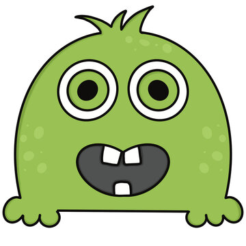 recommend clip art: green monster 
