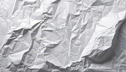 Obraz premium A close-up of crumpled white paper texture, showcasing depth and shadow.