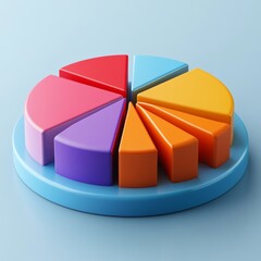 Obraz premium Colorful Pie Chart