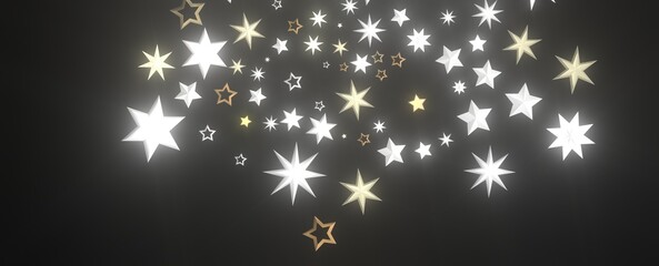A celestial shower of shimmering stars each twinkling with its own unique glow