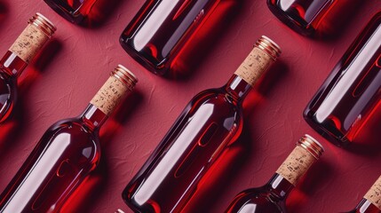 Grape wine bottles background