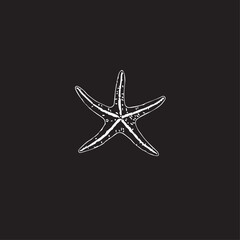 Starfish in cartoon, doodle style . Image for t-shirt, web, mobile apps and ui. Isolated 2d vector illustration in logo, icon, sketch style, Eps 10, black and white. AI Generative