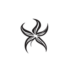 Obraz premium Starfish in cartoon, doodle style . Image for t-shirt, web, mobile apps and ui. Isolated 2d vector illustration in logo, icon, sketch style, Eps 10, black and white. AI Generative