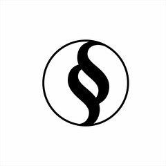 Simple abstract letter S logo design.