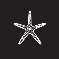 Obraz premium Starfish in cartoon, doodle style . Image for t-shirt, web, mobile apps and ui. Isolated 2d vector illustration in logo, icon, sketch style, Eps 10, black and white. AI Generative