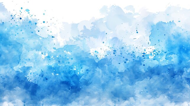 Blue Watercolor Background with Copy Space, Simple and Elegant Design