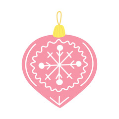 Christmas accessories. Happy New year 2025 element on white background.