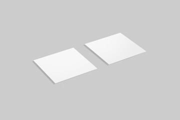 3D Illustration of blank Square Flyer Mock-up