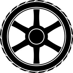 Obraz premium Racing tire illustration vector