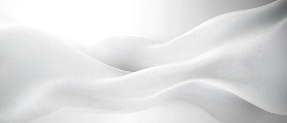 Fototapeta premium A soft, flowing abstract design in shades of white, creating a serene and calming effect.