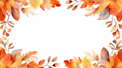 Foliage copy space. Frame background. Autumn leaves. Invitation and greeting cards