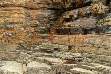 rocks wet by beach water