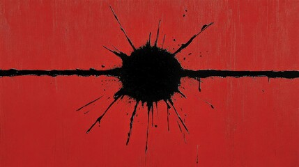 Dynamic Red and Black Abstract Artwork Emphasizing Emotional Expression and Modern Aesthetics