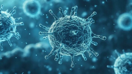 Intricate Visualization of Viruses in a Microscopic World: Exploring the Science Behind Pathogens