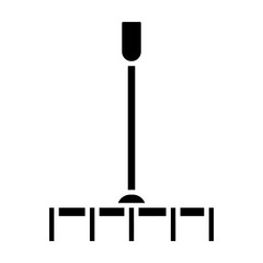 Rake Icon Glyph Style