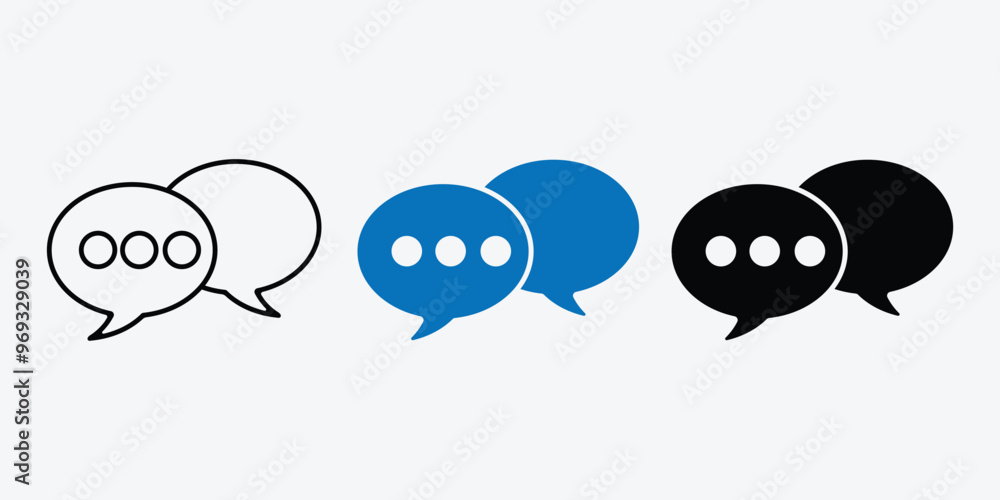 Poster bubble chat icon. chat vector icon. talk bubble speech icon. blank empty bubbles vector design eleme