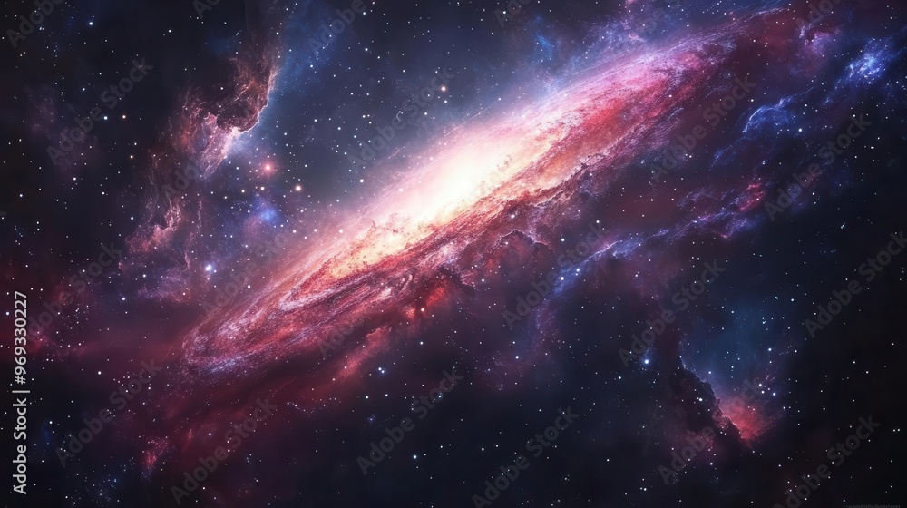 Canvas Prints aweinspiring space scene with swirling galaxies colorful nebulae and countless stars deep rich color