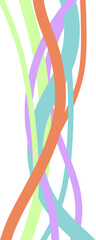 Decorative and colorful wavy lines