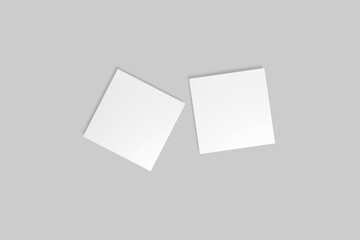 3D Illustration of blank Square Flyer Mock-up