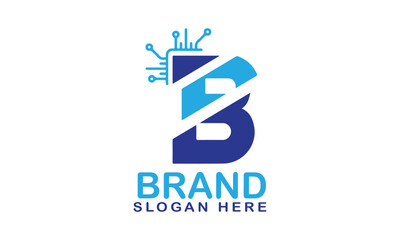 Fototapeta premium Mechanical B logo design template