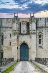 Beautiful medieval castle of Vincennes in France under the blue sky