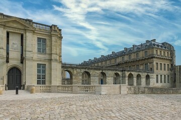 Beautiful medieval castle of Vincennes in France under the blue sky