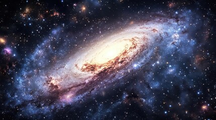 breathtaking cosmic vista with swirling galaxies and vibrant nebulae countless stars sparkle against the inky void creating a mesmerizing tapestry of celestial wonder