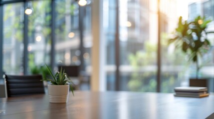 Office blurred background illustration generated by ai