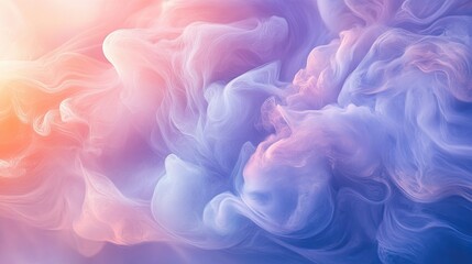 Fototapeta premium Abstract cloud-like formations in soft pastel colors, creating a dreamy and ethereal background.