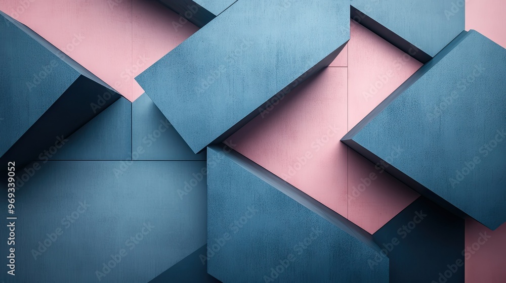 Poster abstract geometric shapes with a monochromatic color scheme, creating a minimalist and sleek backgro