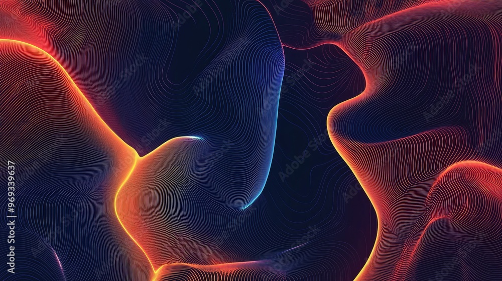 Poster abstract line patterns with subtle gradients, creating a modern and sophisticated background.