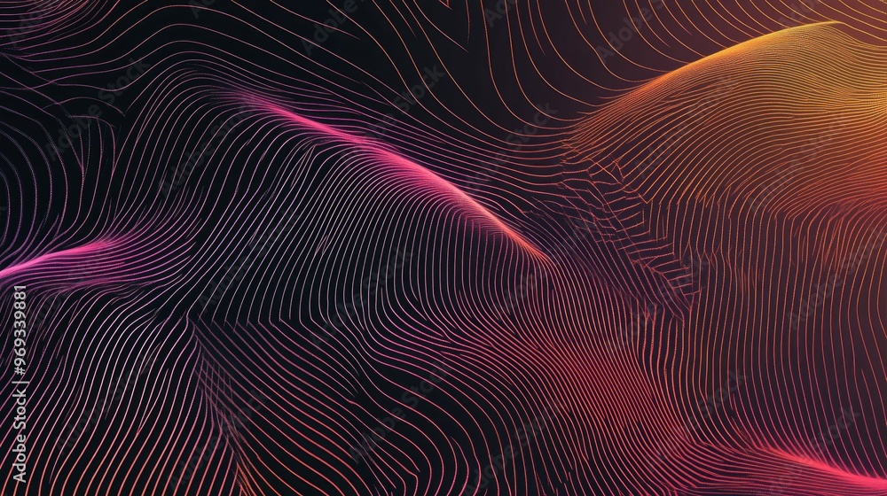 Poster abstract line patterns with subtle gradients, creating a modern and sophisticated background.