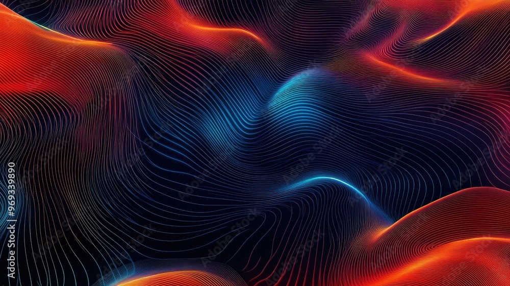 Poster abstract line patterns with subtle gradients, creating a modern and sophisticated background.