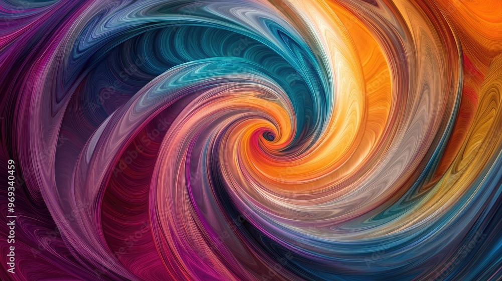 Aufkleber abstract swirling patterns with vibrant colors, creating a sense of movement and energy.