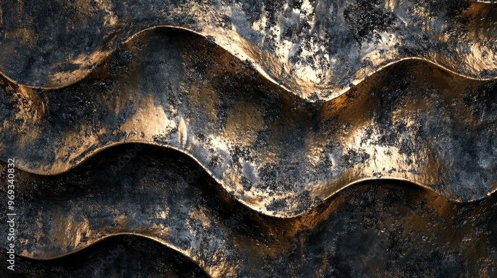 Poster abstract texture with a metallic finish, creating a modern and industrial background.