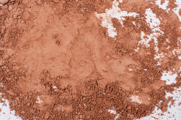 Macro brown eyeshadow, eye shadow texture