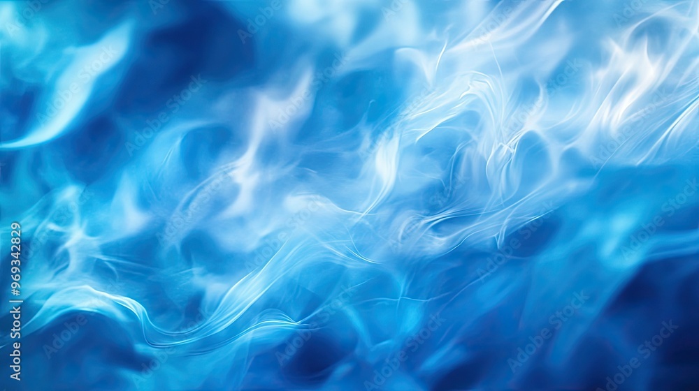 Poster blurred abstract background with cool blue tones, ideal for calming and serene design projects.