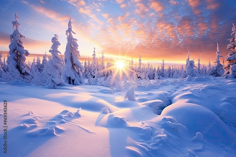 Canvas Prints snow landscape panoramic outdoors.