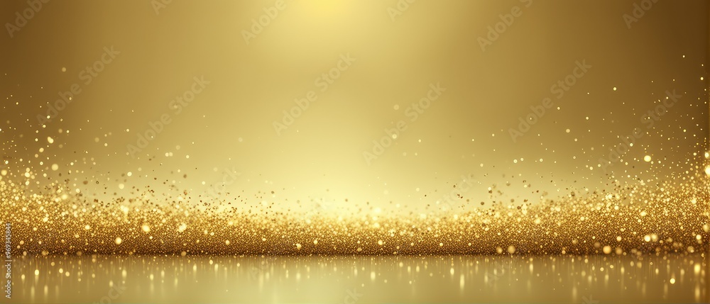 Wall mural golden glitter background