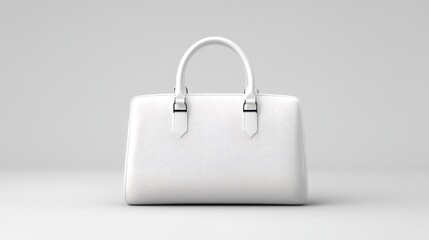Stylish white handbag with sleek design, perfect for modern fashionistas and versatile for various occasions.