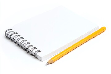 Spiral notebook on a white background with generative ai