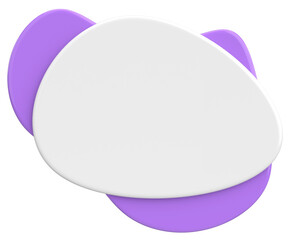 3D blob. Text box. 3D illustration.