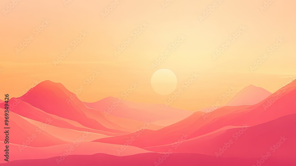 Poster gradient background with smooth transitions between warm tones, evoking a sunset-like atmosphere.