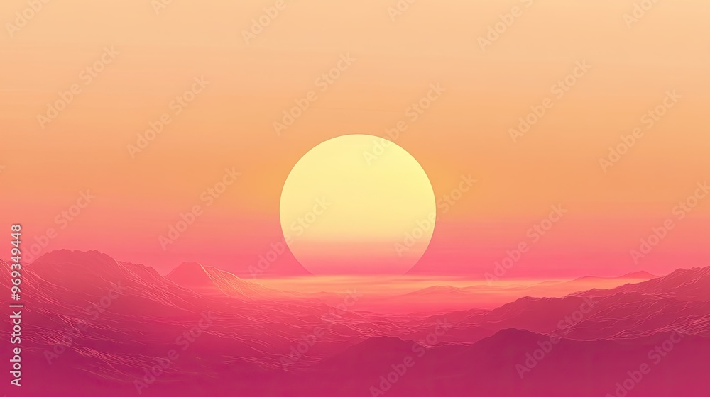 Aufkleber gradient background with smooth transitions between warm tones, evoking a sunset-like atmosphere.