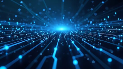 Abstract blue network connectivity background for tech and digital design.