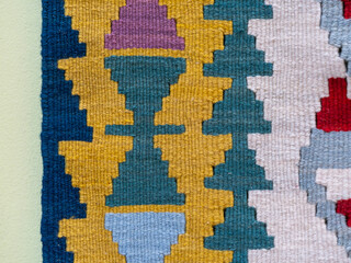 a colorful carpet detail