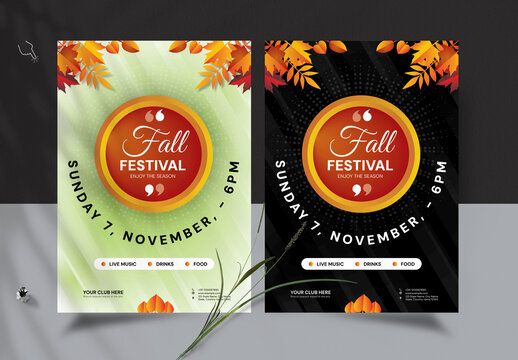 Creative Fall Festival Flyer Layouts
