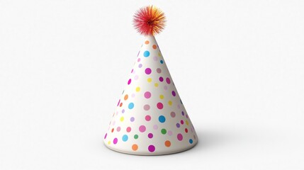 3d render, birthday cap isolated on transparency background PNG